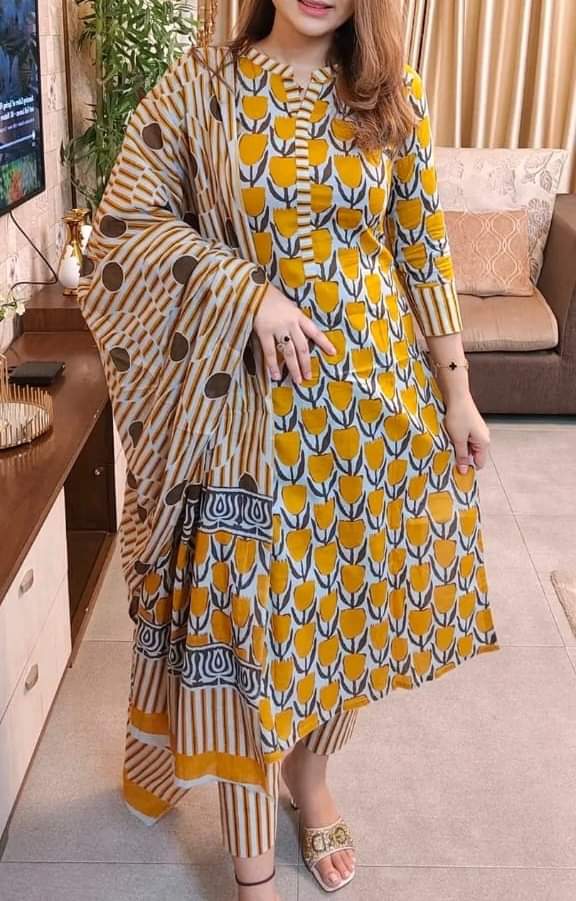 আনস্টিজ স্ক্রিন প্রিন্ট থ্রি-পিস