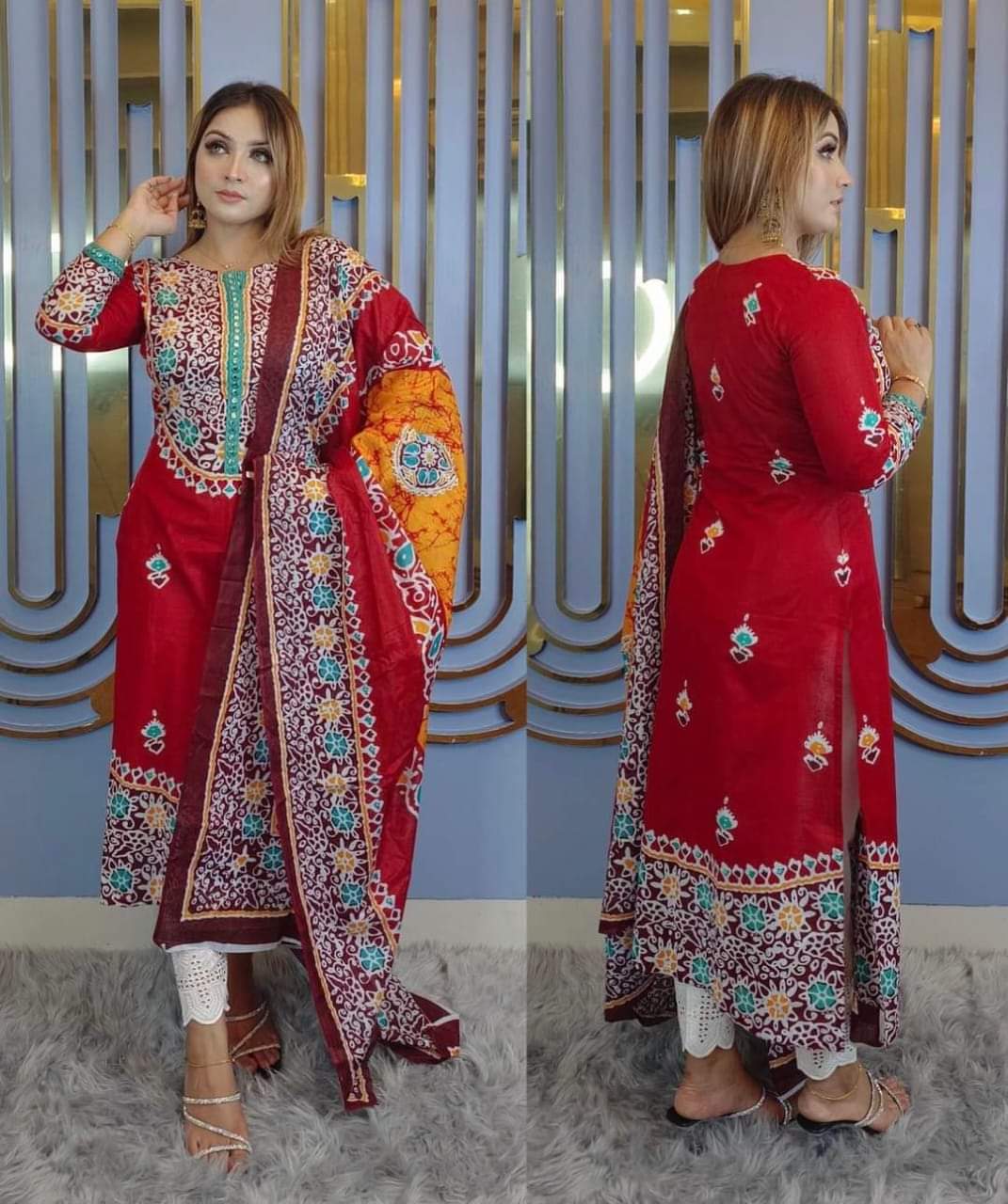 আনস্টিজ স্ক্রিন প্রিন্ট থ্রি-পিস