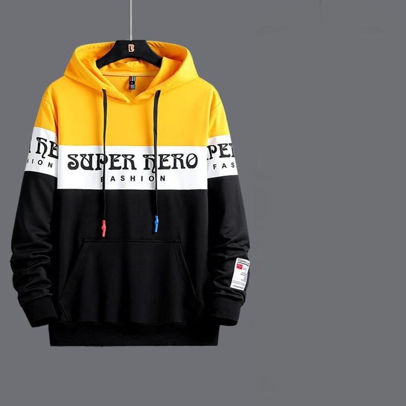 Stylish Color Combined Hoodie