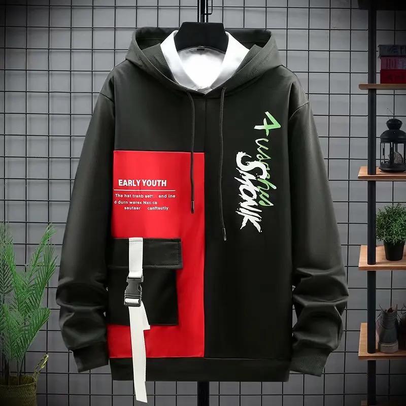 Stylish Color Combined Hoodie