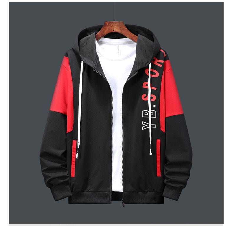Stylish Color Combined Hoodie