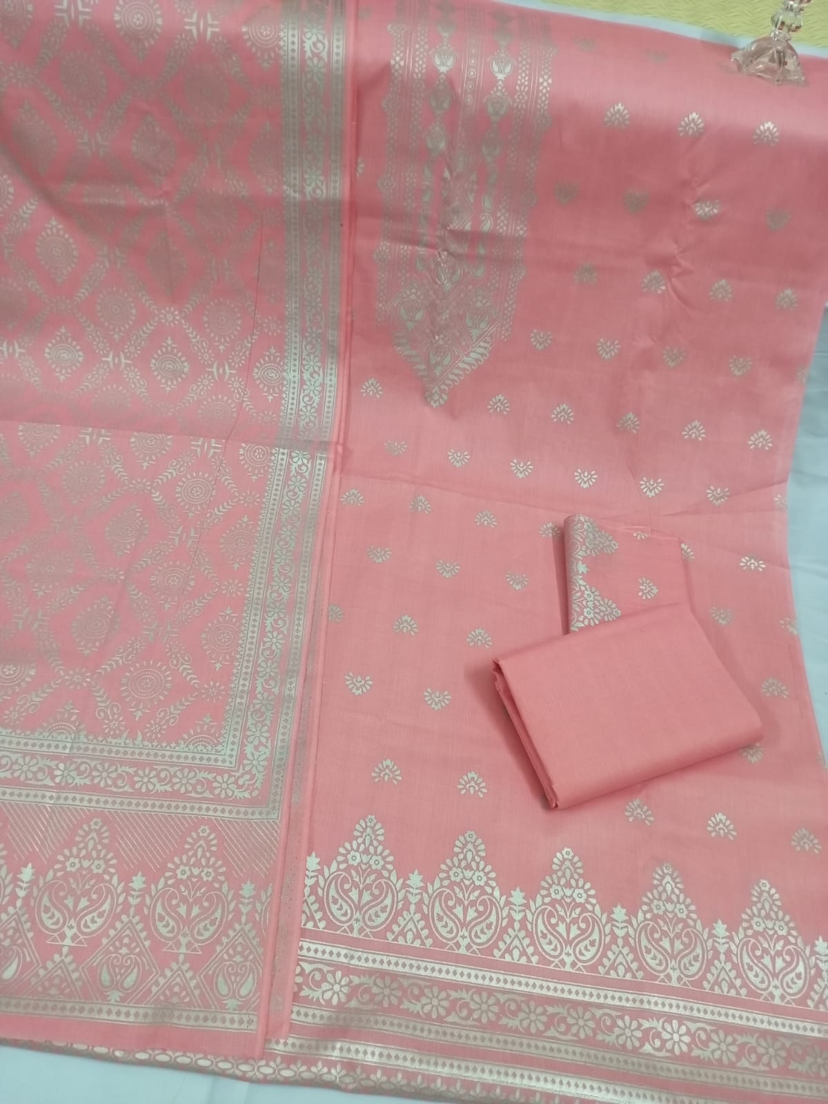 কাতান স্ক্রিন প্রিন্ট থ্রি পিস