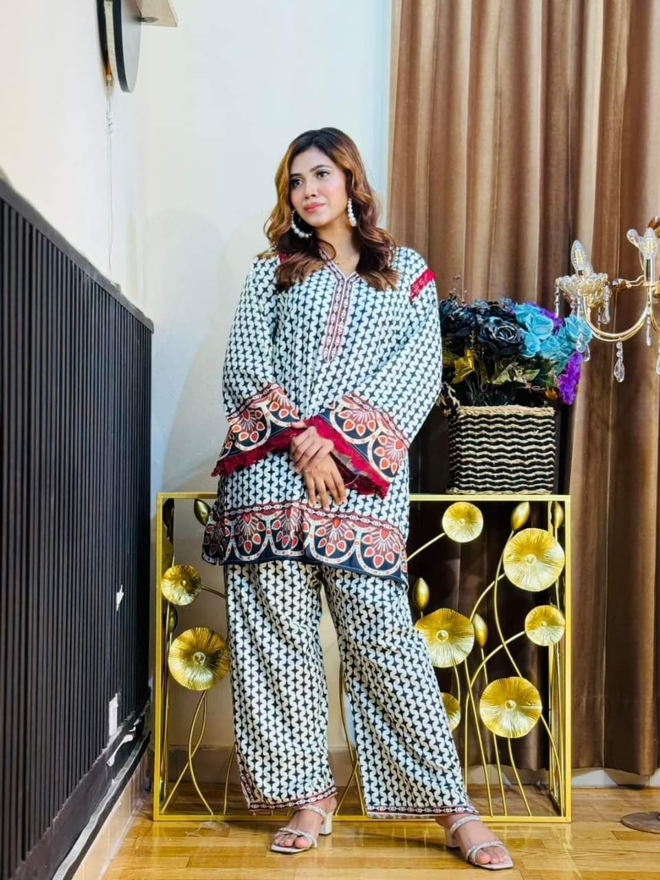 Chic and Sleek Majolica Print Co-Ord Set