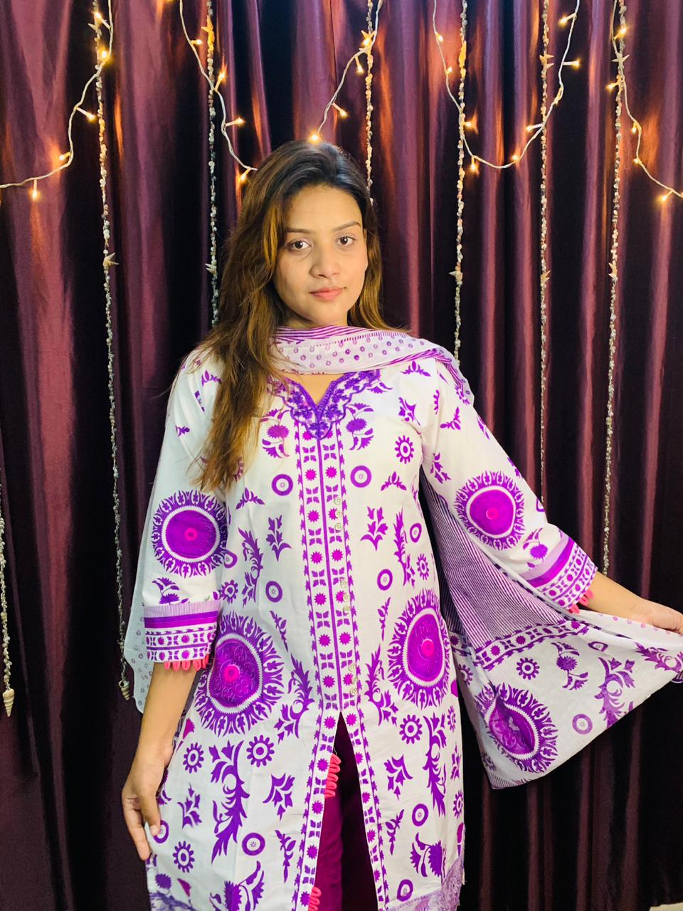 Coton dress whith skin print