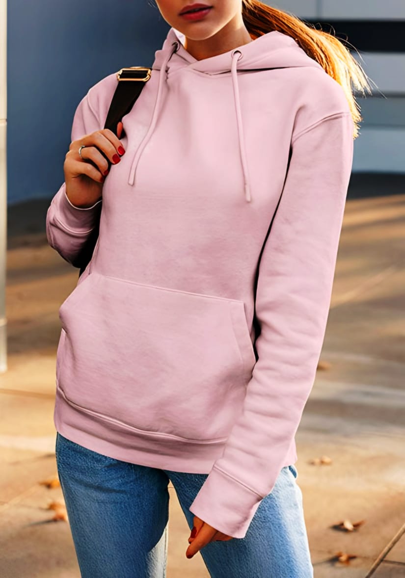 Solid Color Ladies Hoodie
