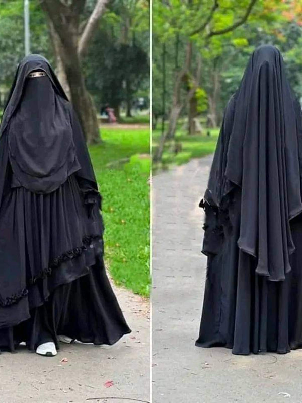 আয়েশা বোরকা সেট হিজাব নিকাবসহ