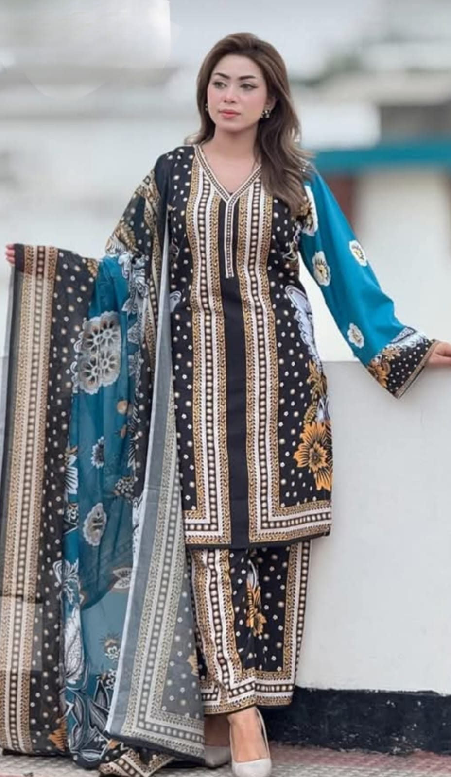 premium quality digital print olive 3pices