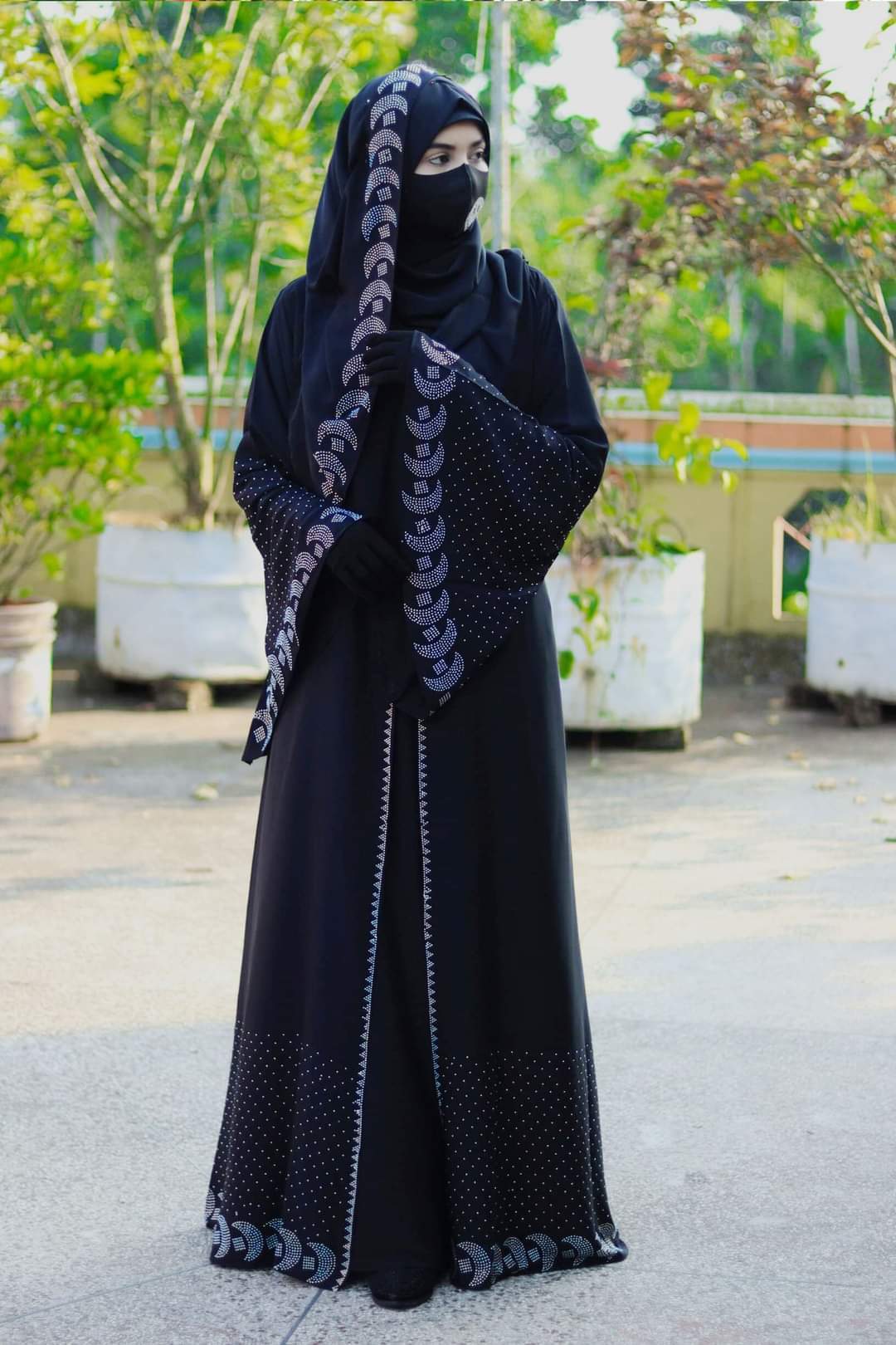 Stone Koti Borka with Hijab