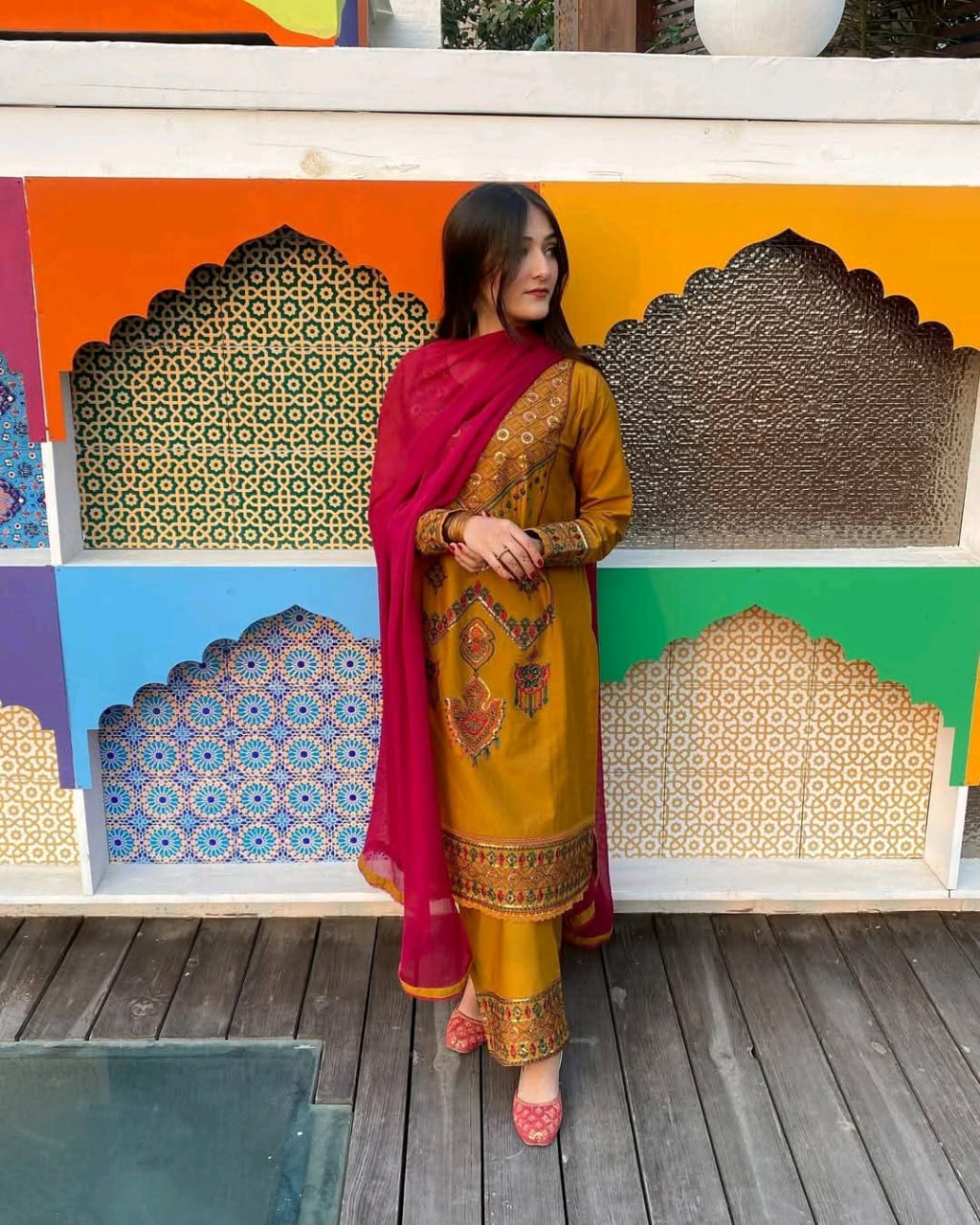 Sequence Embroidery Three Piece