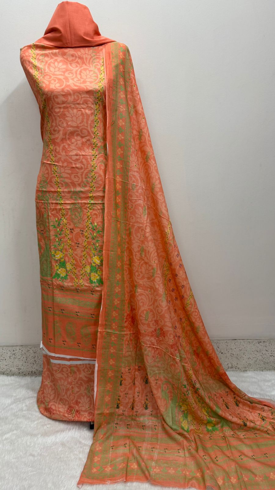 Digital Print Cotton Three Piece