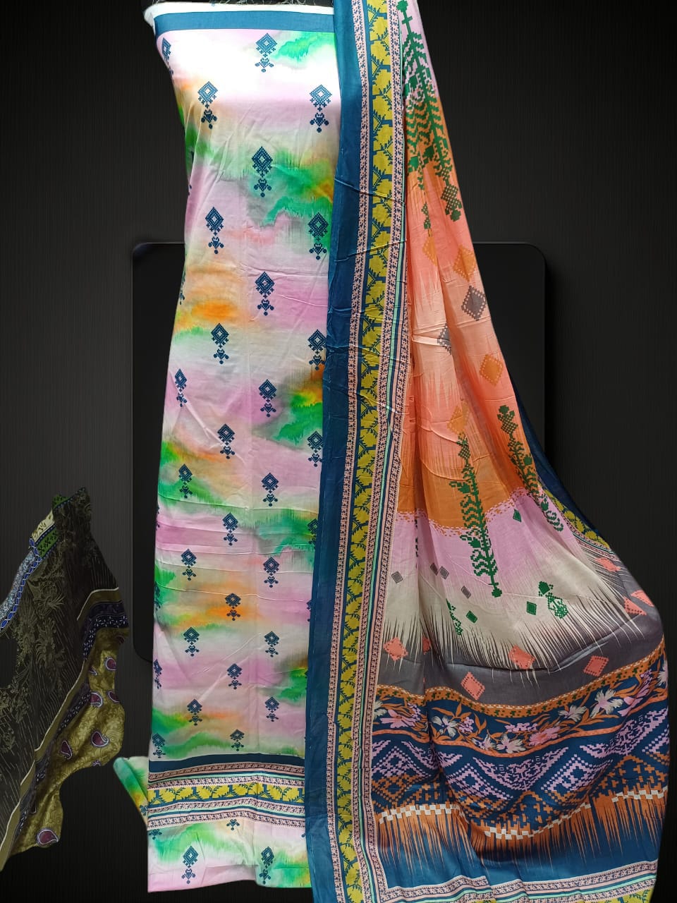 Digital Print Cotton Three Piece