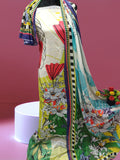 Digital Print Cotton Three Piece