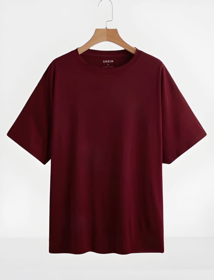 Premium Cotton Drop Shoulder Solid Tshirt