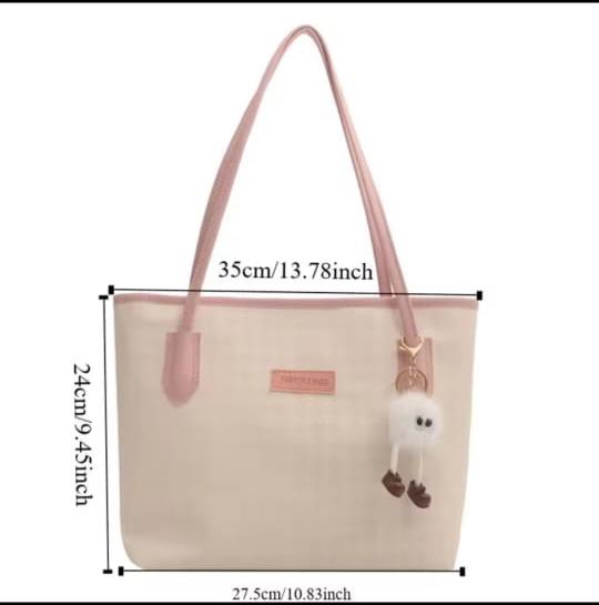 premium check tote bag