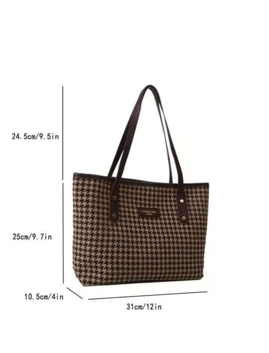 premium check tote bag