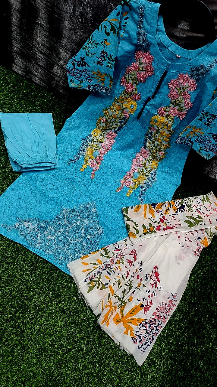 নতুন প্রিমিয়াম কটন থ্রি পিস