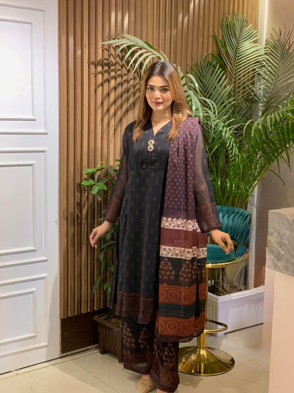 জর্জেট থ্রি পিস