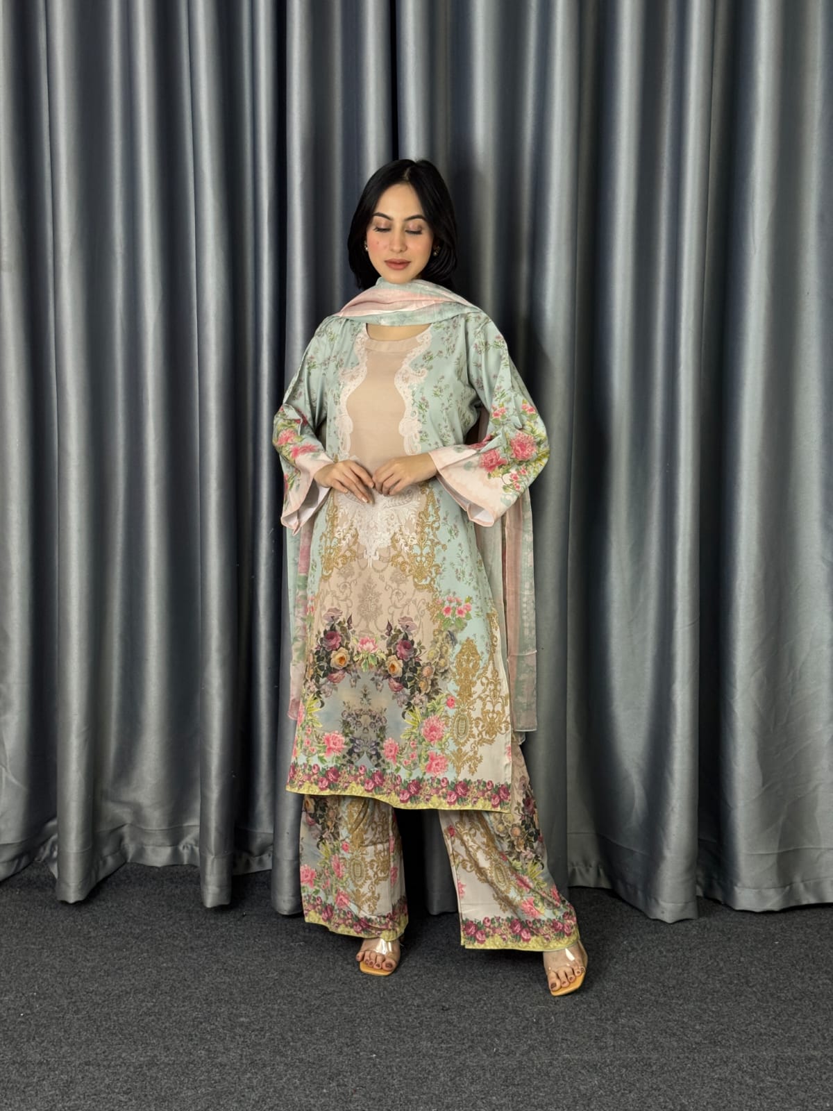 নতুন ডিজিটাল প্রিন্ট থ্রি পিস