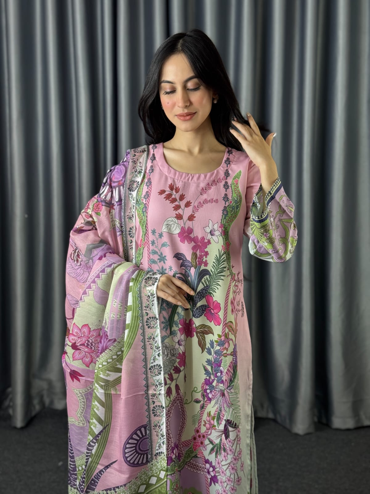 নতুন ডিজিটাল প্রিন্ট থ্রি পিস