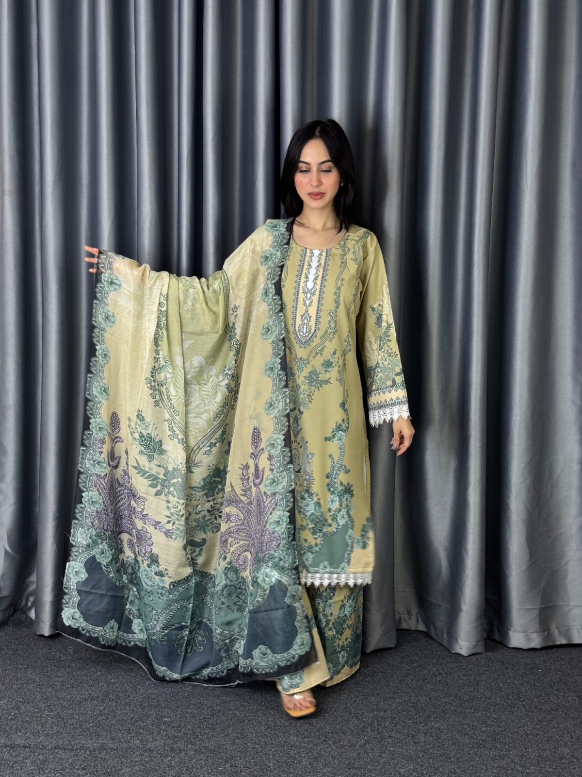 নতুন ডিজিটাল প্রিন্ট থ্রি পিস