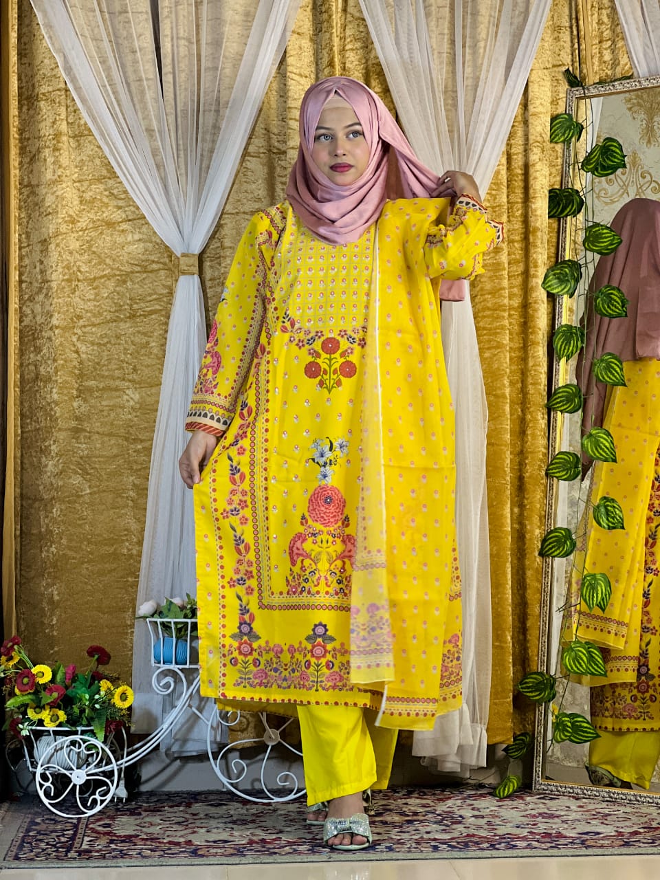 Indian Weightless Georgette Three-Piece