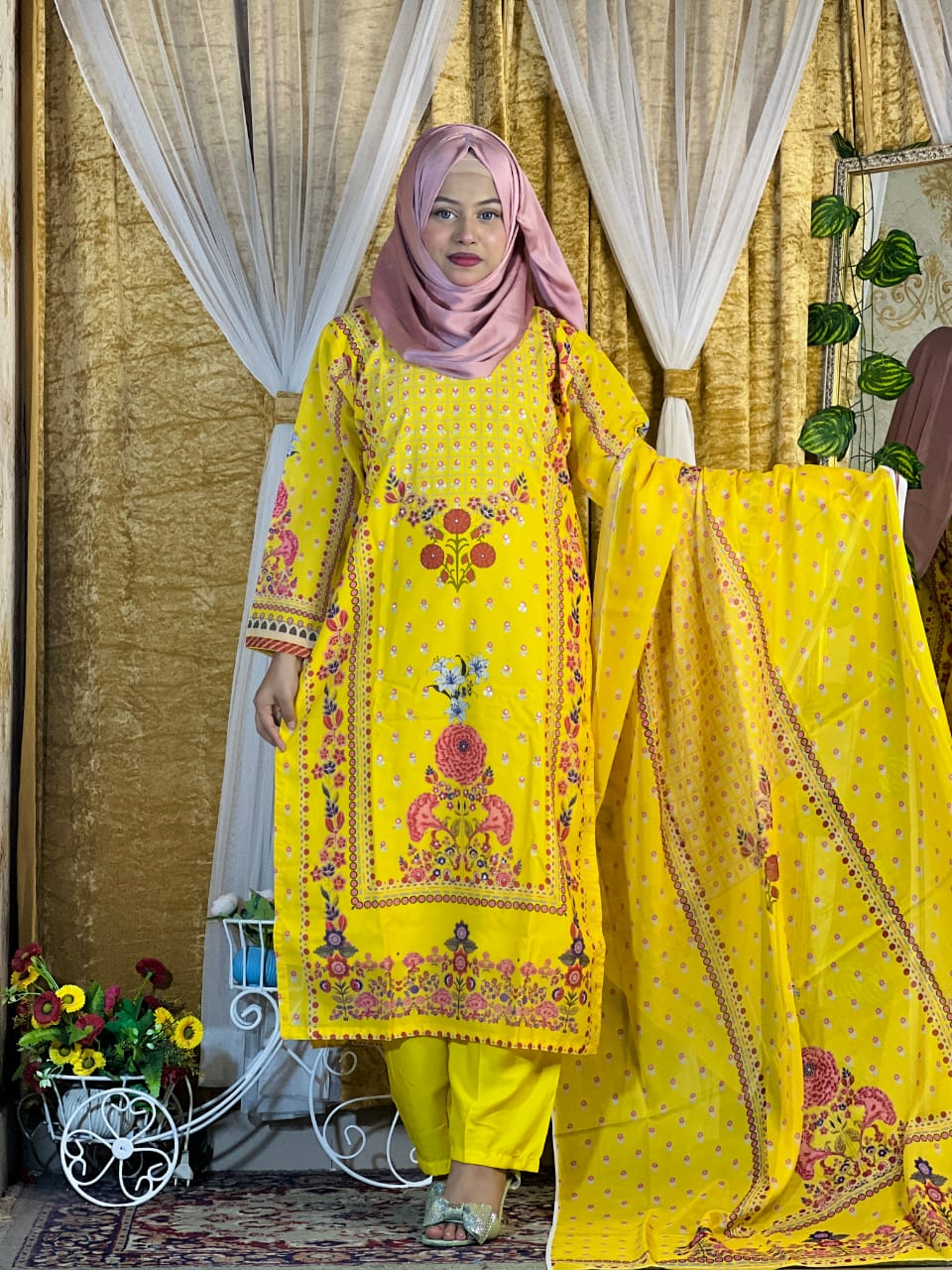 Indian Weightless Georgette Three-Piece