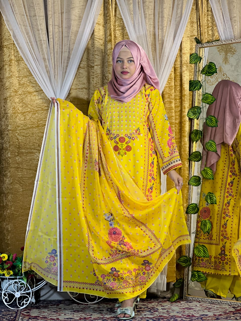 Indian Weightless Georgette Three-Piece