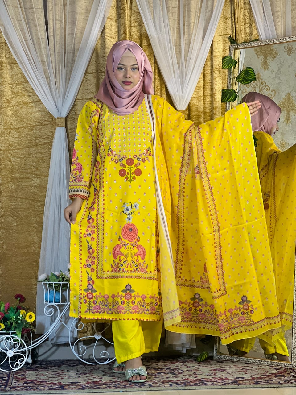 Indian Weightless Georgette Three-Piece