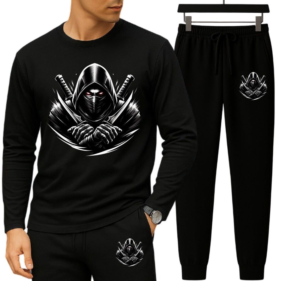 Long Sleeve Drop Shoulder Tshirt and Trouser Set