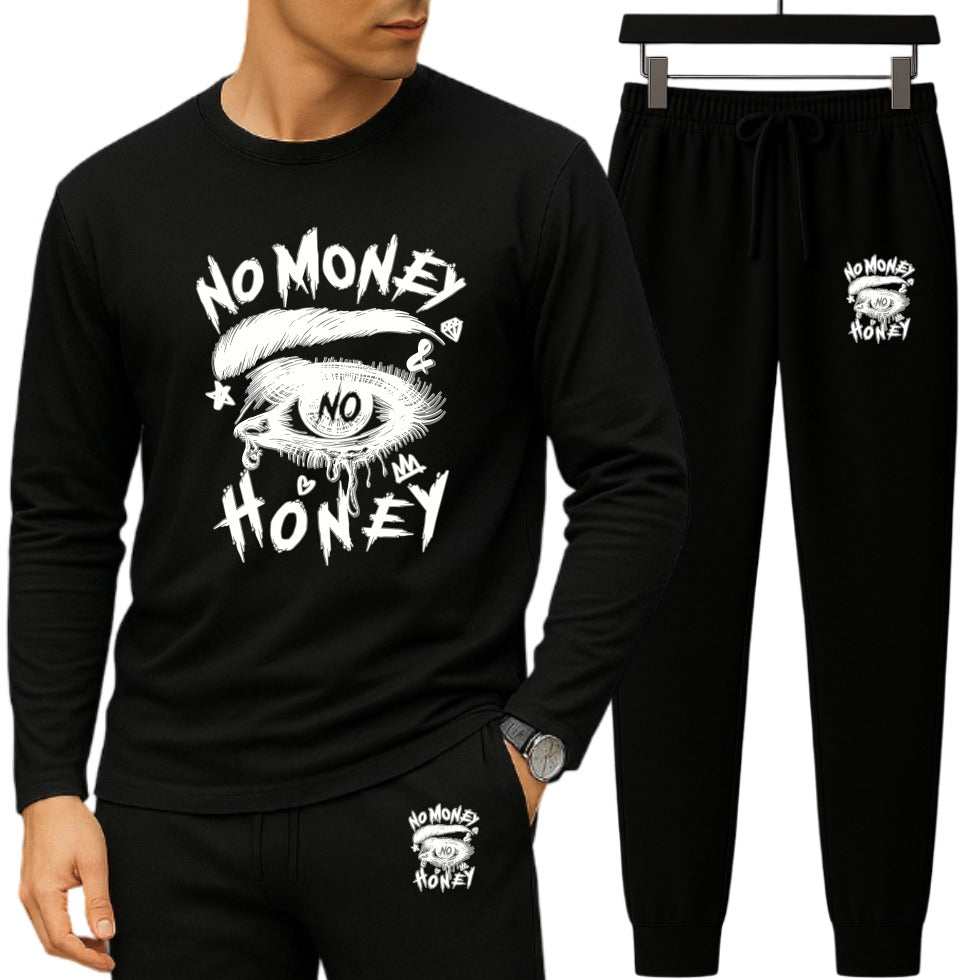 Long Sleeve Drop Shoulder Tshirt and Trouser Set