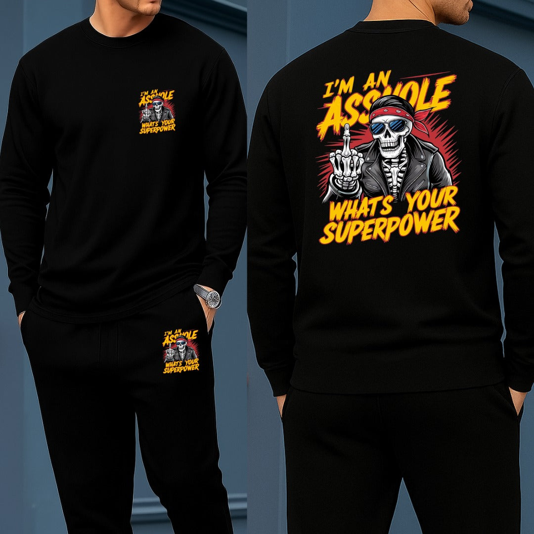 Long Sleeve Drop Shoulder Tshirt and Trouser Set