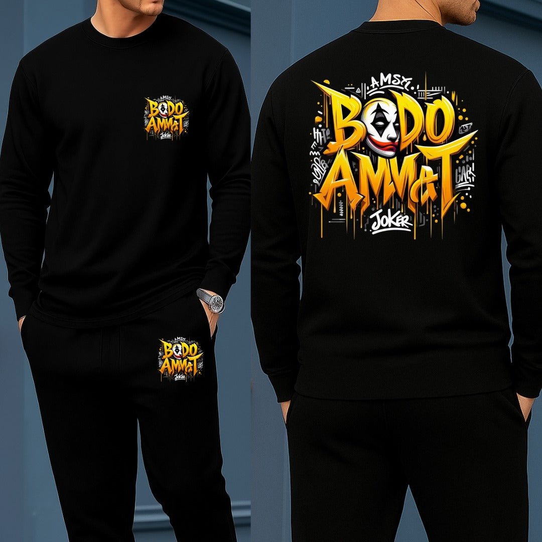 Long Sleeve Drop Shoulder Tshirt and Trouser Set