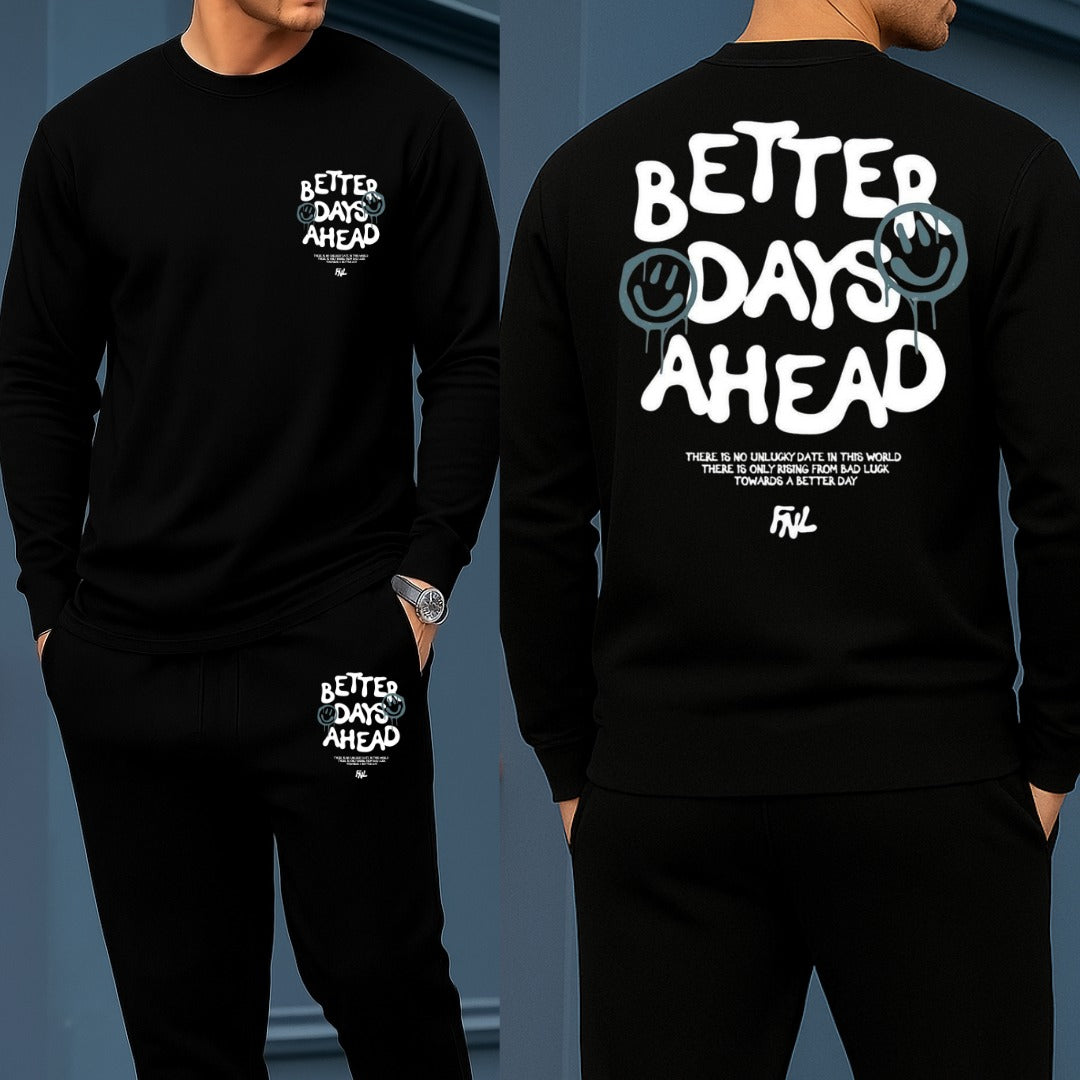 Long Sleeve Drop Shoulder Tshirt and Trouser Set